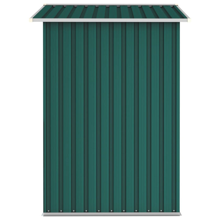 vidaXL Garden Shed Green 205x129x183 cm Galvanised Steel