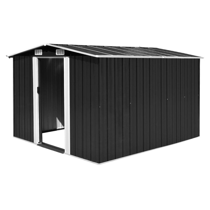 vidaXL Garden Shed 257x298x178 cm Metal Green