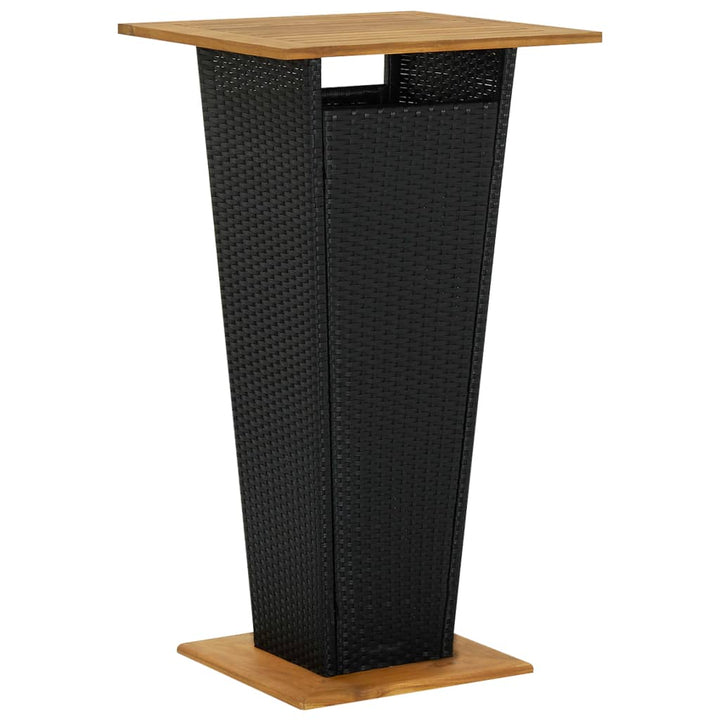 vidaXL 3 Piece Garden Bar Set Black