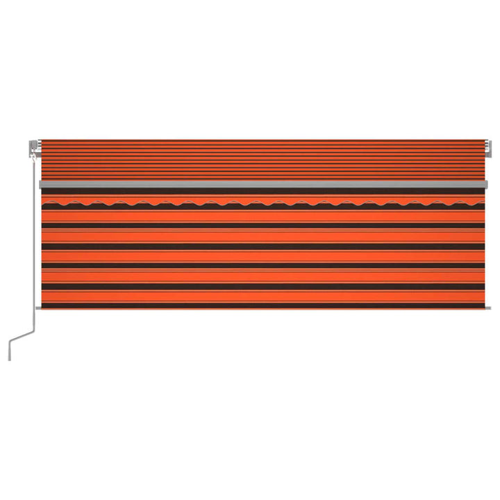vidaXL Manual Retractable Awning with Blind&LED 3x2.5m Blue&White