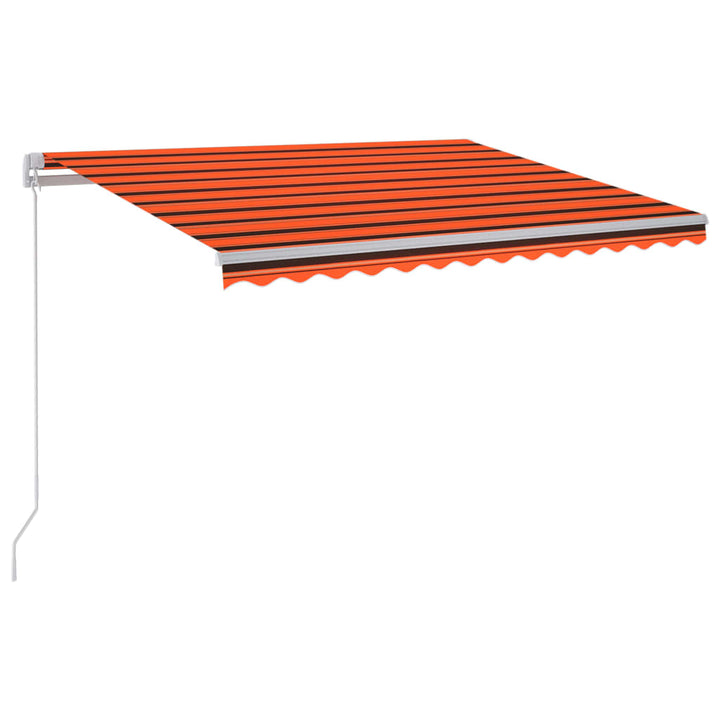 vidaXL Manual Retractable Awning with LED Burgundy 300x250 cm