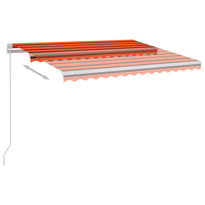 vidaXL Manual Retractable Awning with LED Burgundy 300x250 cm