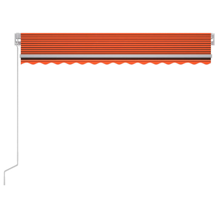 vidaXL Manual Retractable Awning with LED Burgundy 300x250 cm