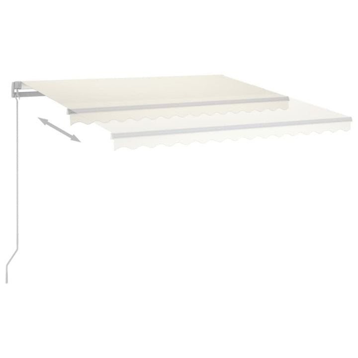 vidaXL Manual Retractable Awning with LED Burgundy 300x250 cm