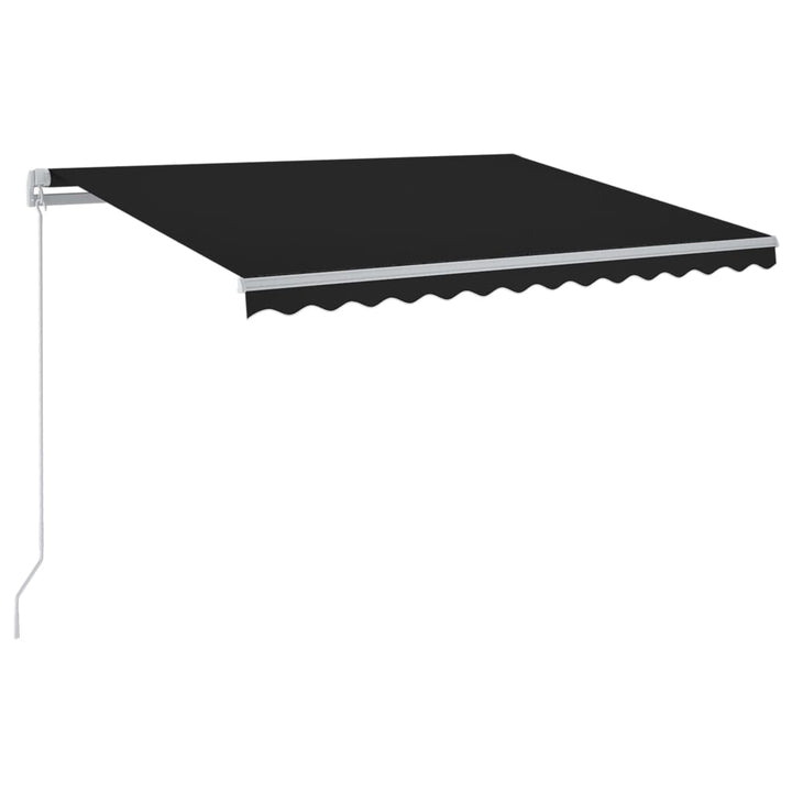 vidaXL Manual Retractable Awning with LED Burgundy 300x250 cm