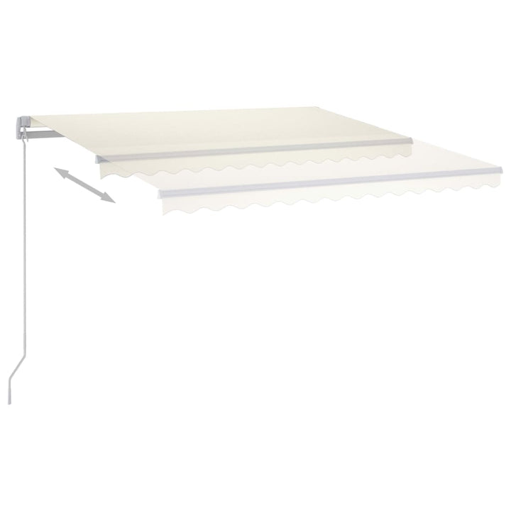 vidaXL Manual Retractable Awning with LED Burgundy 300x250 cm