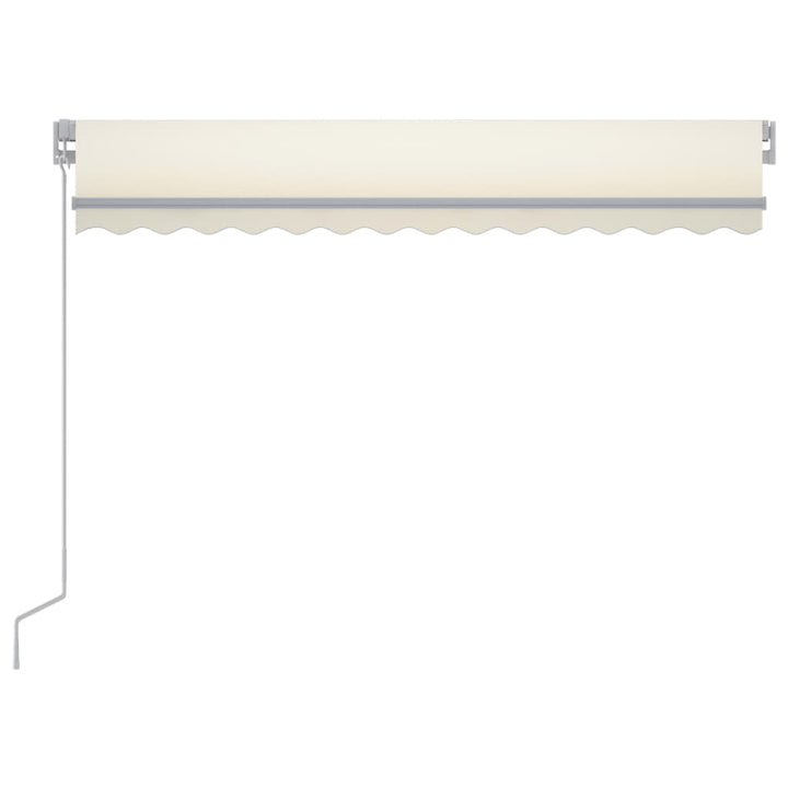 vidaXL Manual Retractable Awning with LED Burgundy 300x250 cm