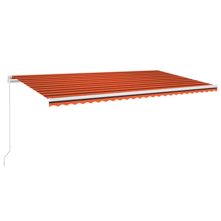 vidaXL Manual Retractable Awning with LED Burgundy 300x250 cm