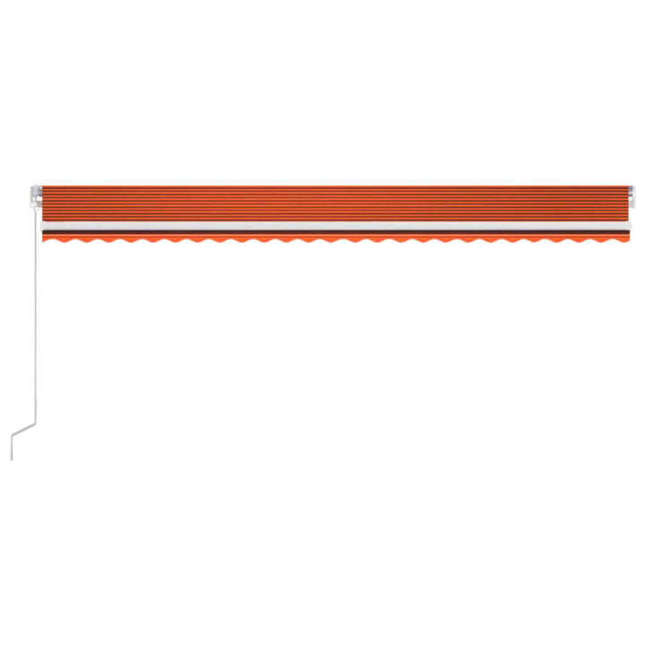 vidaXL Manual Retractable Awning with LED Burgundy 300x250 cm