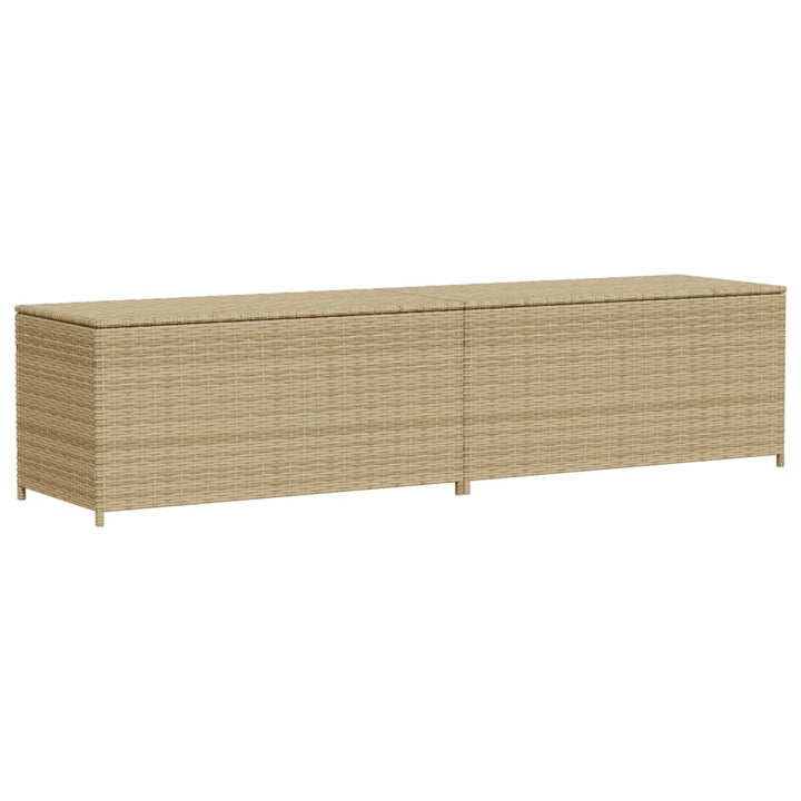 vidaXL Garden Storage Box Poly Rattan 200x50x60 cm Black