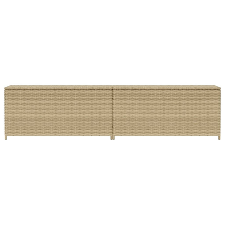 vidaXL Garden Storage Box Poly Rattan 200x50x60 cm Black