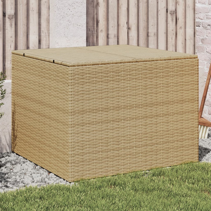 vidaXL Garden Storage Box Poly Rattan 200x50x60 cm Black