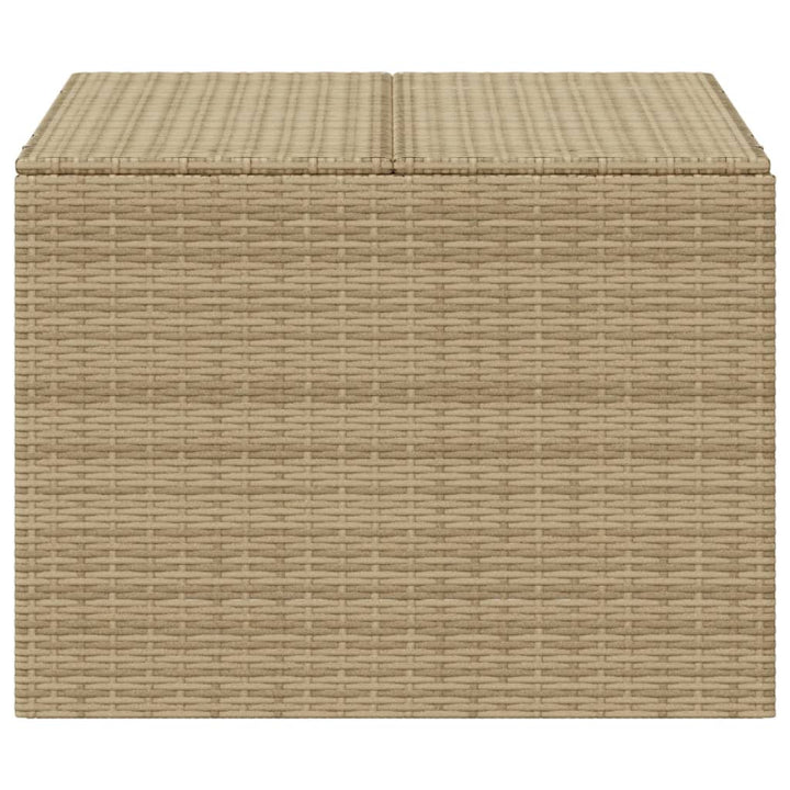 vidaXL Garden Storage Box Poly Rattan 200x50x60 cm Black