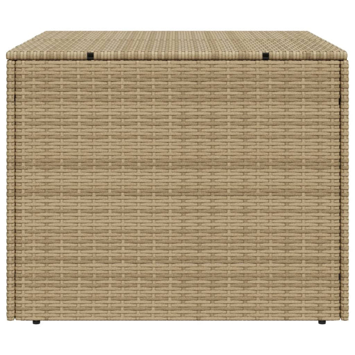 vidaXL Garden Storage Box Poly Rattan 200x50x60 cm Black