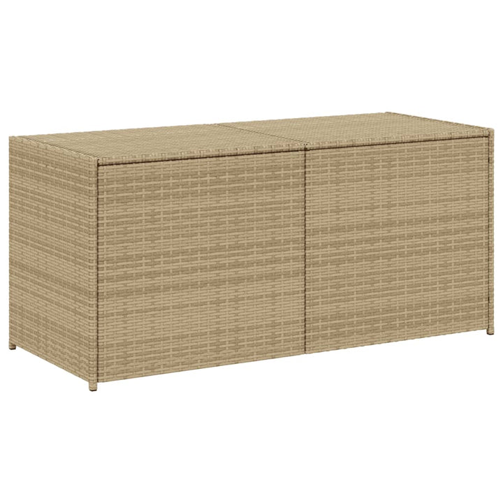 vidaXL Garden Storage Box Poly Rattan 200x50x60 cm Black