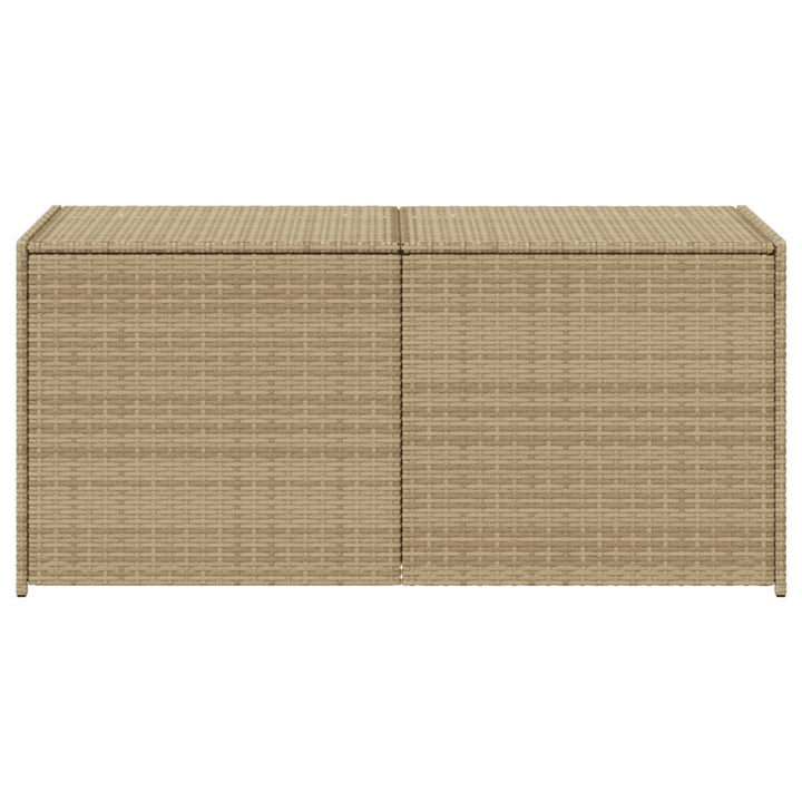 vidaXL Garden Storage Box Poly Rattan 200x50x60 cm Black
