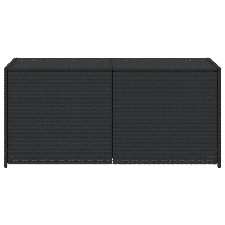 vidaXL Garden Storage Box Poly Rattan 200x50x60 cm Black
