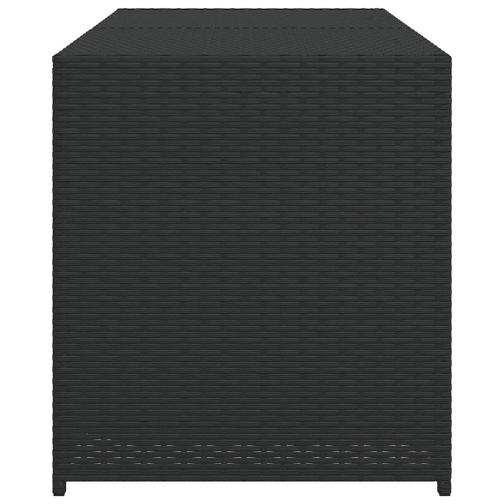 vidaXL Garden Storage Box Poly Rattan 200x50x60 cm Black