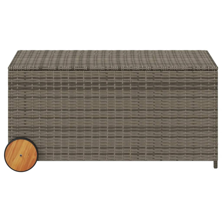 vidaXL Garden Storage Box Poly Rattan 200x50x60 cm Black