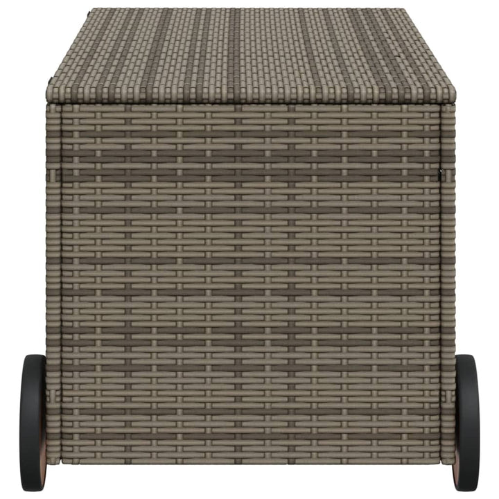 vidaXL Garden Storage Box Poly Rattan 200x50x60 cm Black