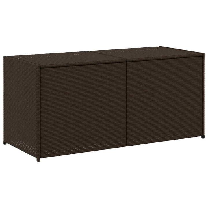 vidaXL Garden Storage Box Poly Rattan 200x50x60 cm Black