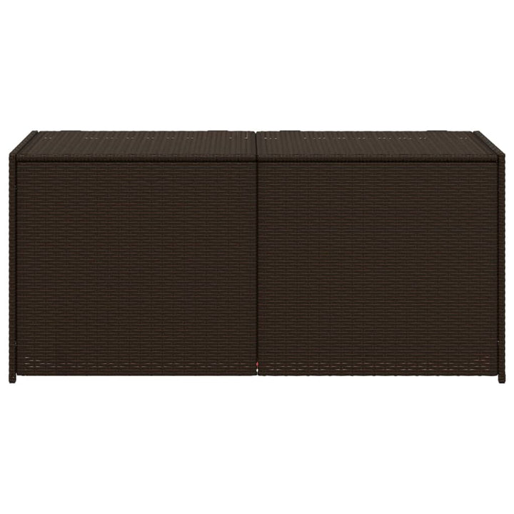 vidaXL Garden Storage Box Poly Rattan 200x50x60 cm Black