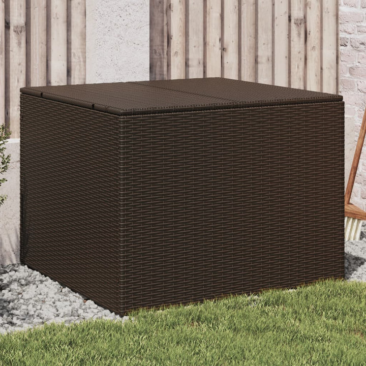 vidaXL Garden Storage Box Poly Rattan 200x50x60 cm Black