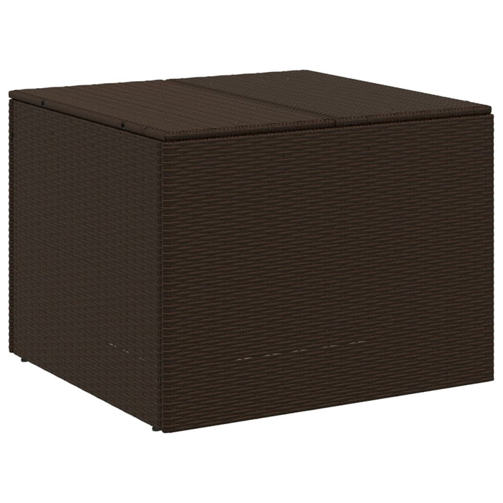 vidaXL Garden Storage Box Poly Rattan 200x50x60 cm Black