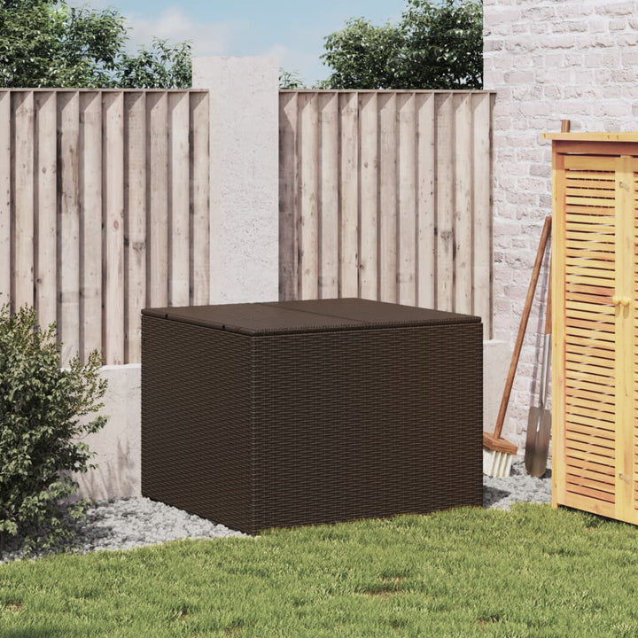 vidaXL Garden Storage Box Poly Rattan 200x50x60 cm Black