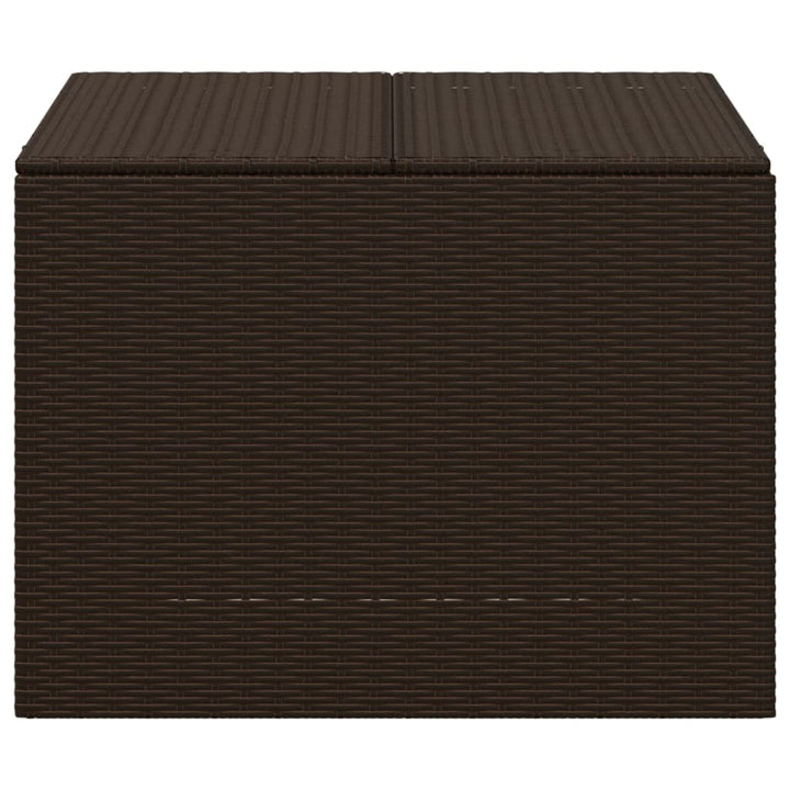 vidaXL Garden Storage Box Poly Rattan 200x50x60 cm Black