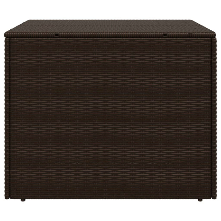 vidaXL Garden Storage Box Poly Rattan 200x50x60 cm Black