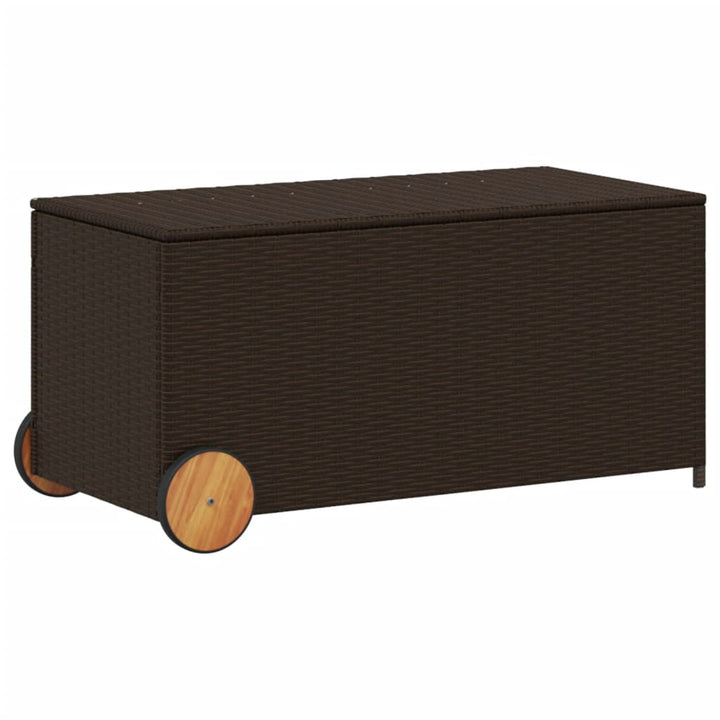 vidaXL Garden Storage Box Poly Rattan 200x50x60 cm Black