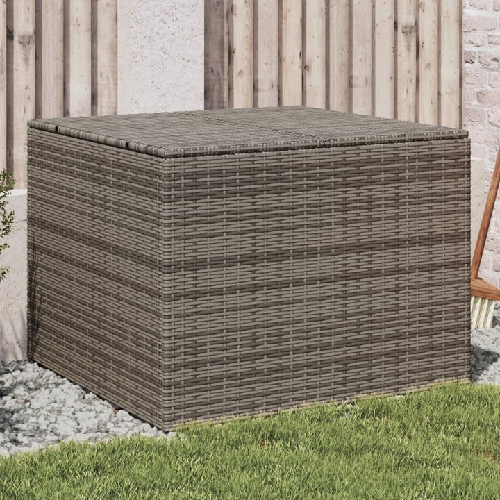 vidaXL Garden Storage Box Poly Rattan 200x50x60 cm Black