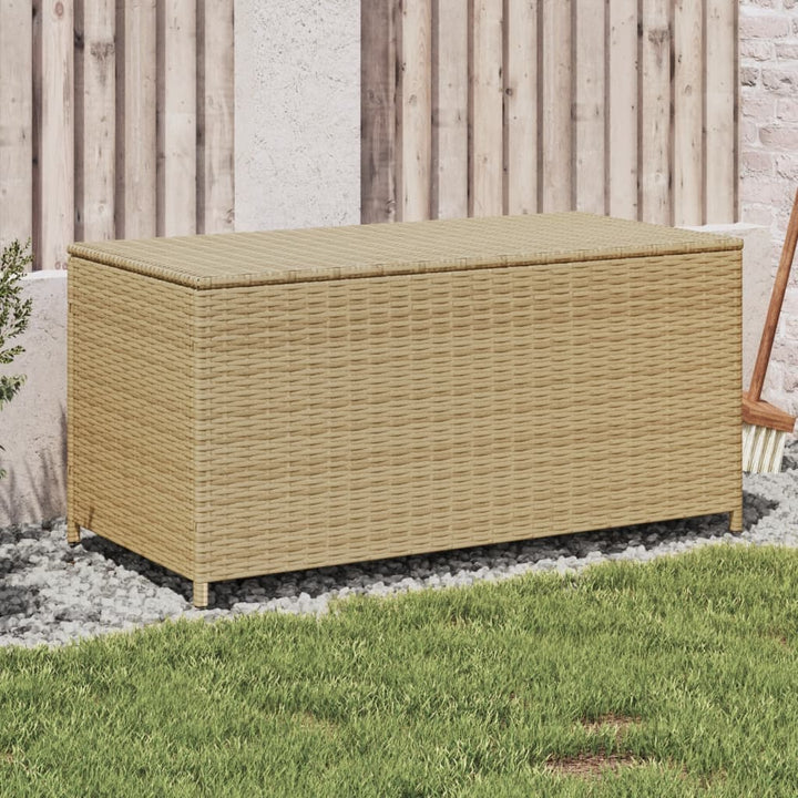 vidaXL Garden Storage Box Poly Rattan 200x50x60 cm Black