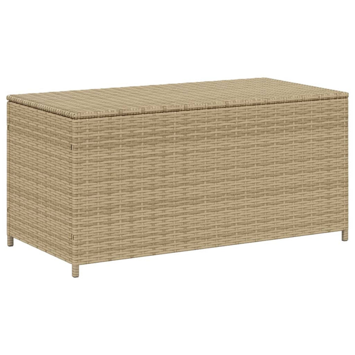 vidaXL Garden Storage Box Poly Rattan 200x50x60 cm Black