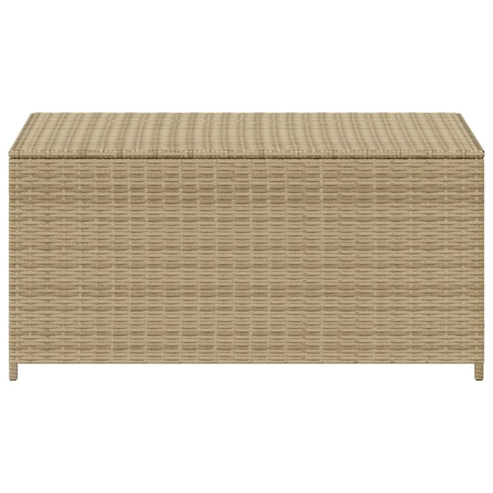 vidaXL Garden Storage Box Poly Rattan 200x50x60 cm Black