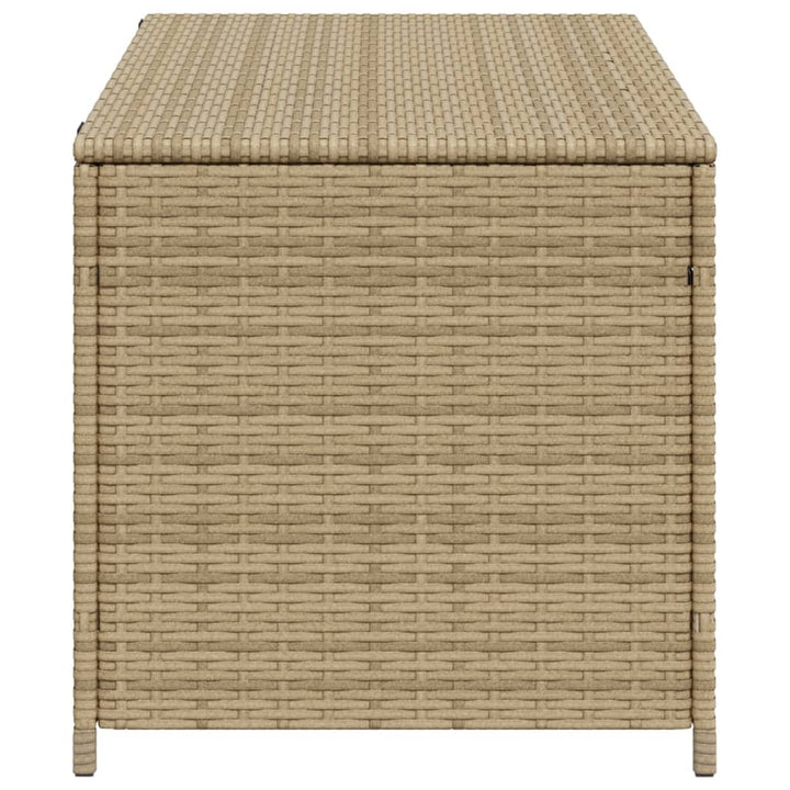vidaXL Garden Storage Box Poly Rattan 200x50x60 cm Black