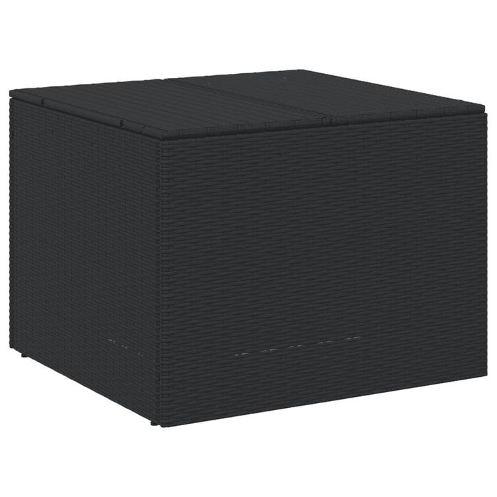 vidaXL Garden Storage Box Poly Rattan 200x50x60 cm Black