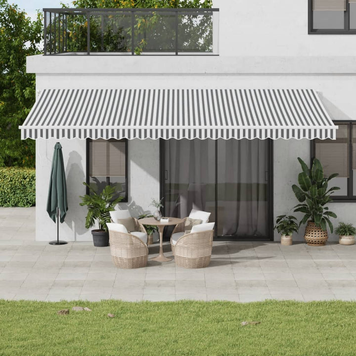 vidaXL Manual Retractable Awning with LED Burgundy 300x250 cm