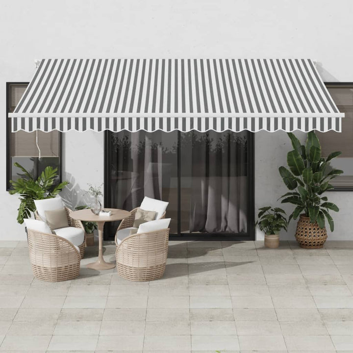 vidaXL Manual Retractable Awning with LED Burgundy 300x250 cm