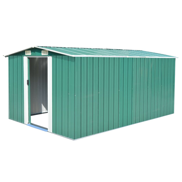 vidaXL Garden Shed 257x298x178 cm Metal Green