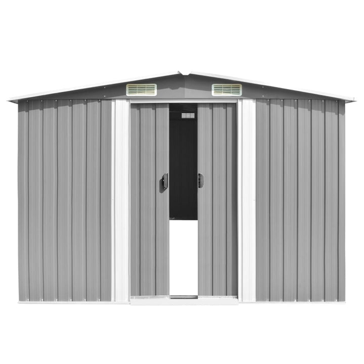 vidaXL Garden Shed 257x298x178 cm Metal Green