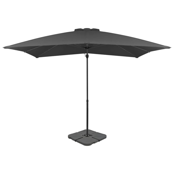 vidaXL Outdoor Umbrella with Portable Base Green