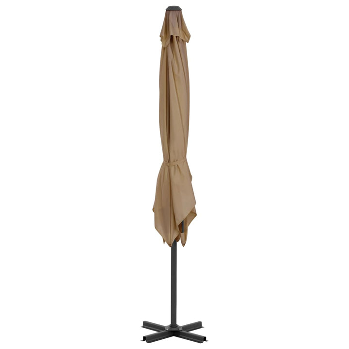 vidaXL Outdoor Umbrella with Portable Base Green