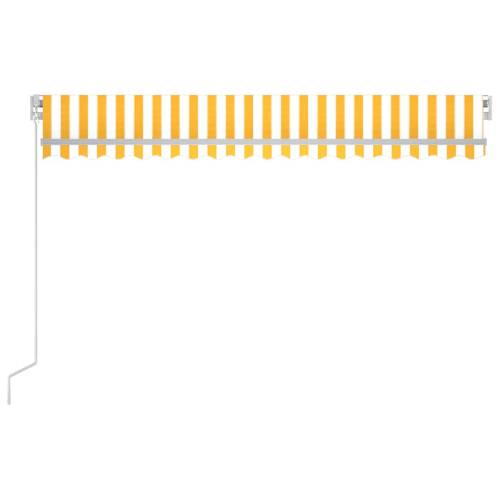 vidaXL Manual Retractable Awning with LED Burgundy 300x250 cm