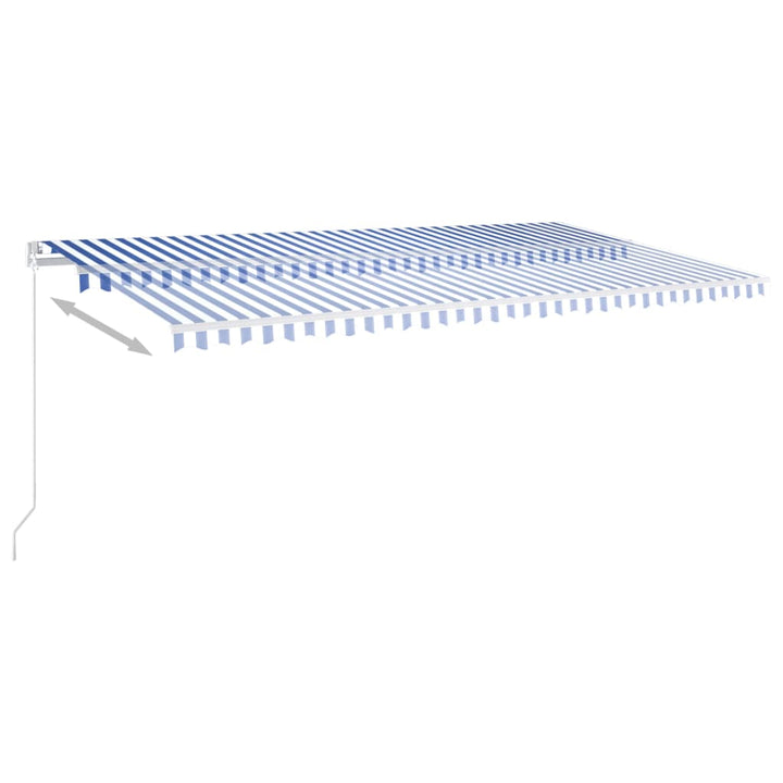 vidaXL Manual Retractable Awning with LED Burgundy 300x250 cm