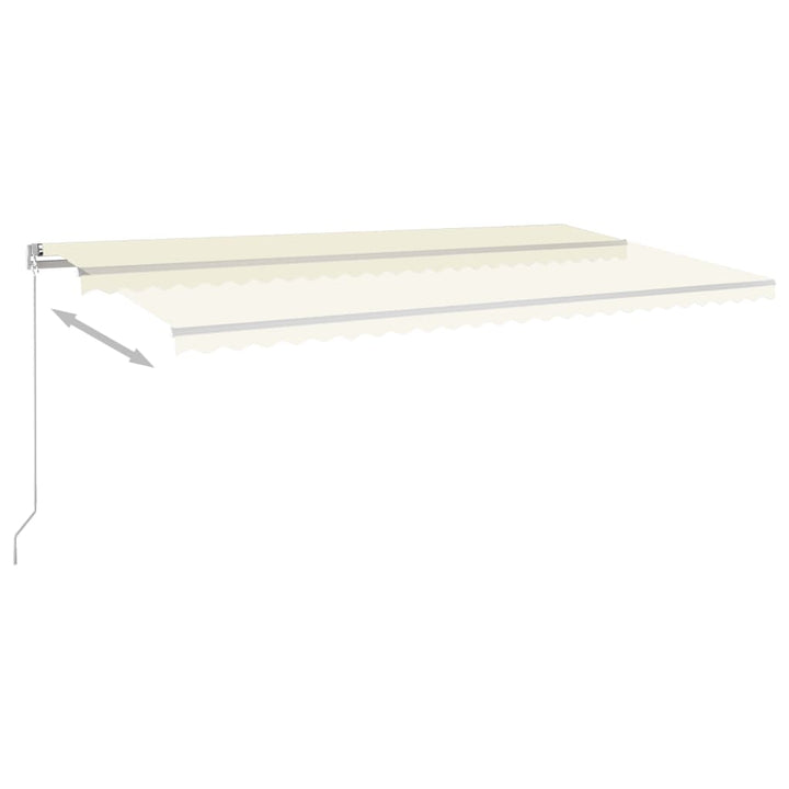 vidaXL Manual Retractable Awning with LED Burgundy 300x250 cm