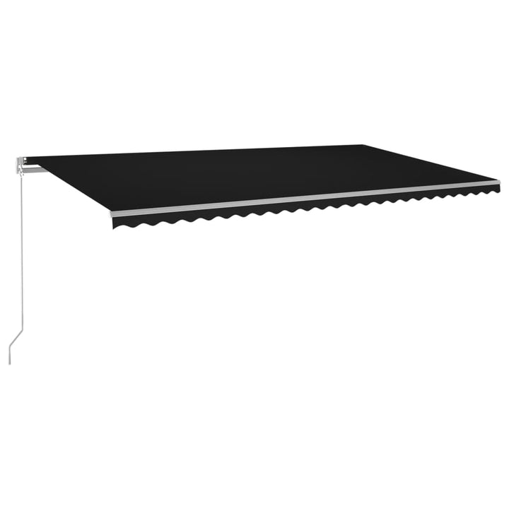 vidaXL Manual Retractable Awning with LED Burgundy 300x250 cm