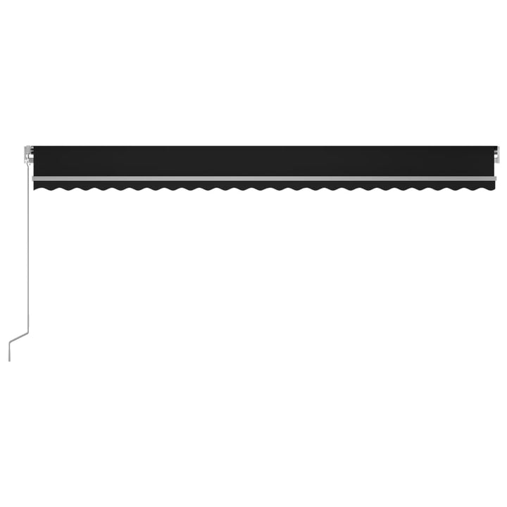 vidaXL Manual Retractable Awning with LED Burgundy 300x250 cm