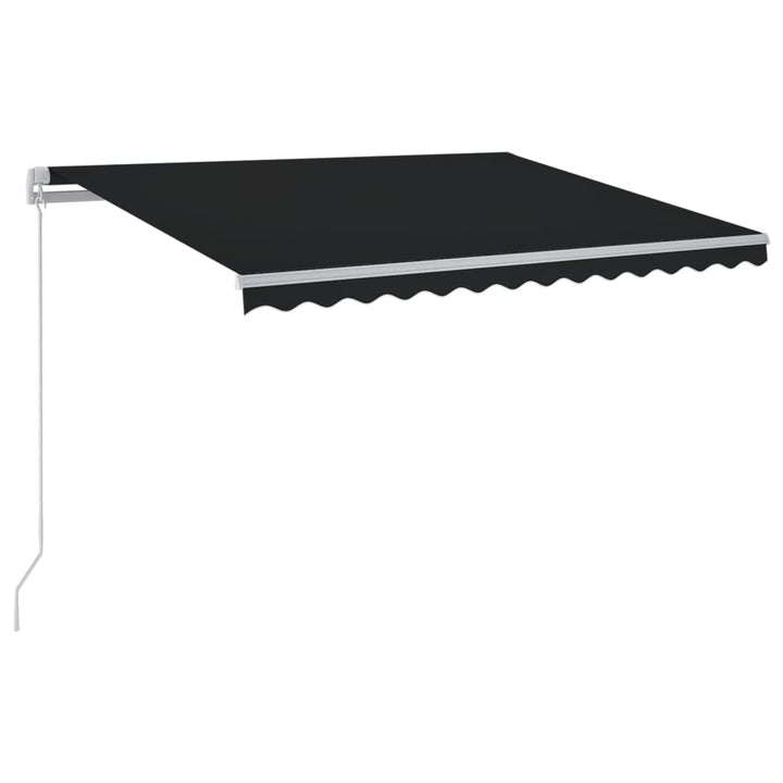 vidaXL Manual Retractable Awning with LED Burgundy 300x250 cm